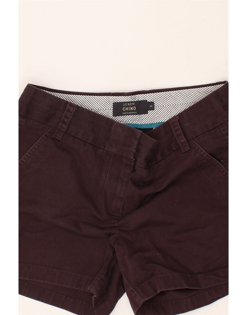 J. CREW Womens Chino Shorts US 2 XS W30 Maroon Cotton | Vintage J. Crew | Thrift | Second-Hand J. Crew | Used Clothing | Messina Hembry 