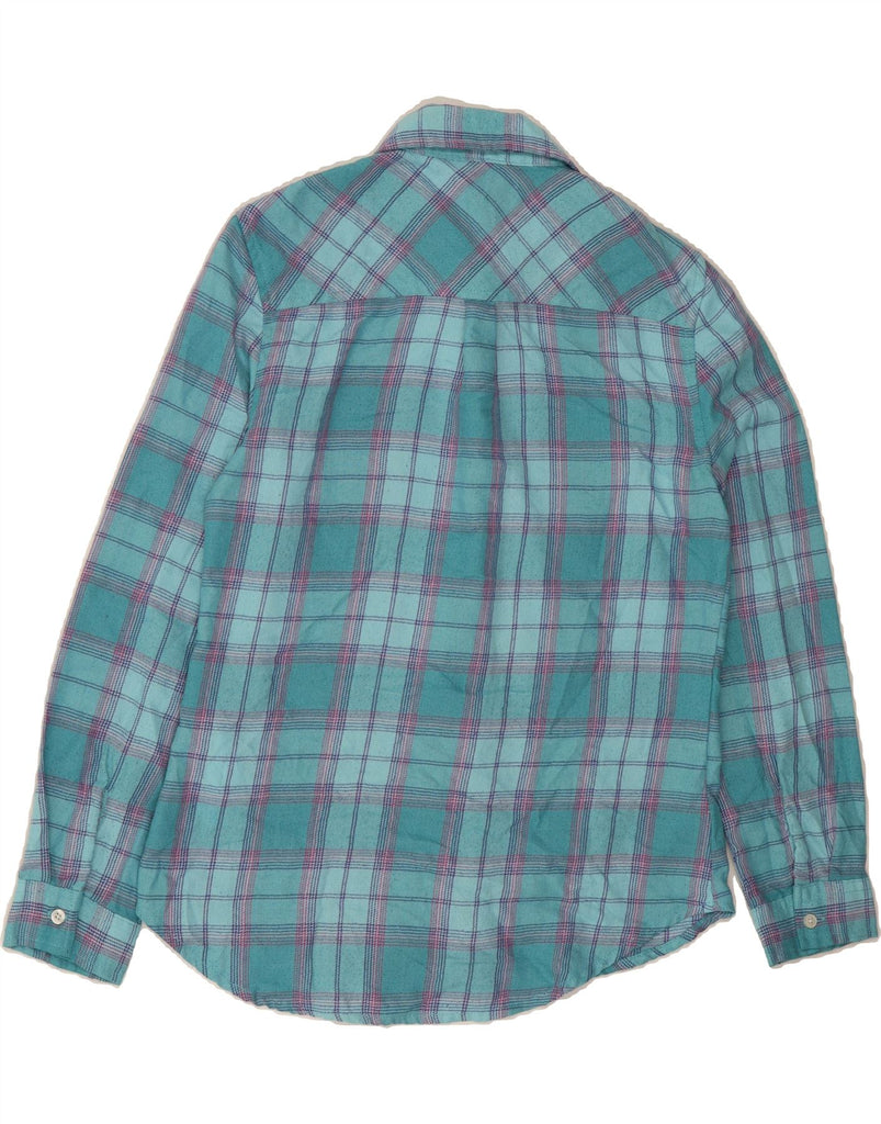 EDDIE BAUER Girls Flannel Shirt 13-14 Years Large Blue Check Polyester Vintage Eddie Bauer and Second-Hand Eddie Bauer from Messina Hembry 
