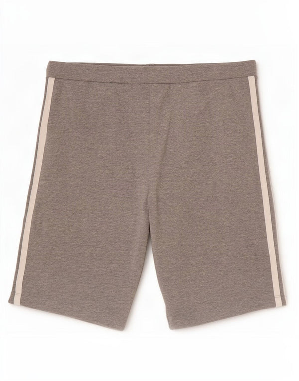 Adidas Womens Sport Shorts UK 14 Medium Grey Cotton