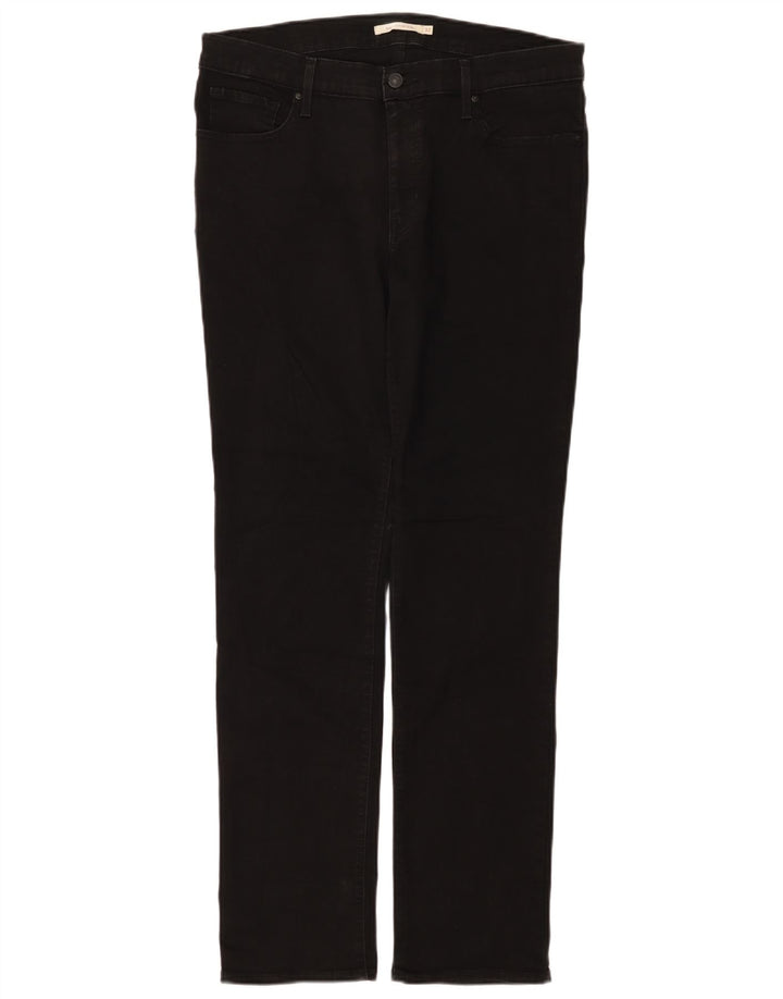 Levi's Womens 312 Shaping Slim Jeans W32 L32 Black Cotton
