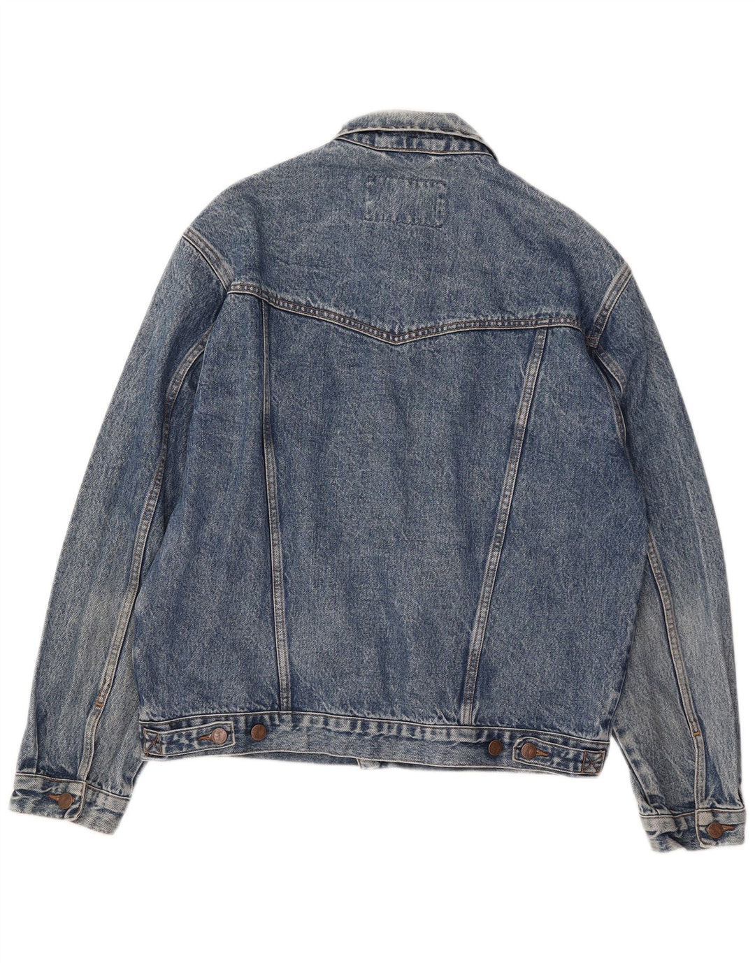 Wrangler Mens Denim Jacket UK 40 Large Blue Cotton