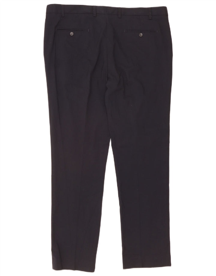 Marks & Spencer Mens Slim Chino Trousers  W40 L33 Navy Blue Polyester
