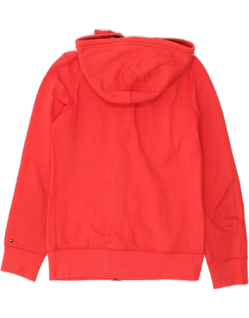 TOMMY HILFIGER Girls Tall Graphic Zip Hoodie Sweater 15-16 Years XL Red | Vintage Tommy Hilfiger | Thrift | Second-Hand Tommy Hilfiger | Used Clothing | Messina Hembry 