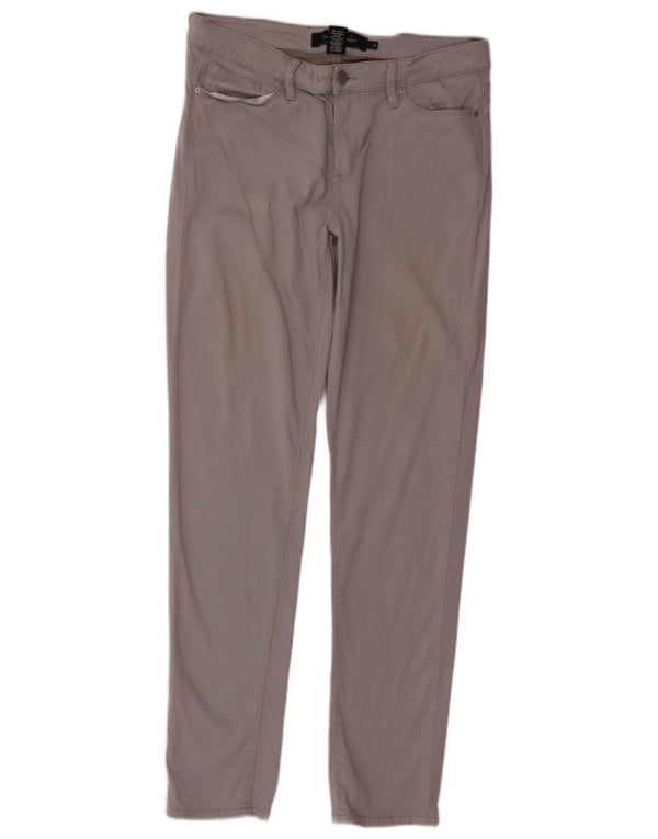 Calvin Klein Womens Skinny Casual Trousers US 10 Medium W30 L31 Grey Cotton