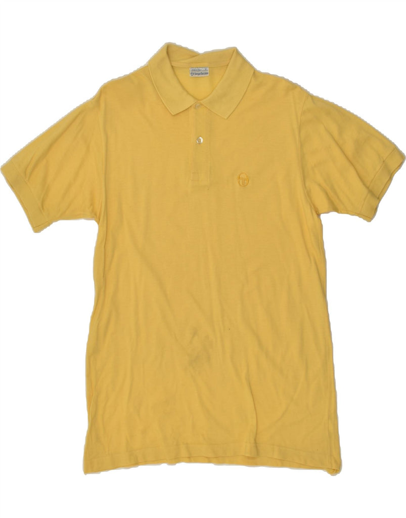 SERGIO TACCHINI Mens Polo Shirt IT 50 Medium Yellow | Vintage Sergio Tacchini | Thrift | Second-Hand Sergio Tacchini | Used Clothing | Messina Hembry 