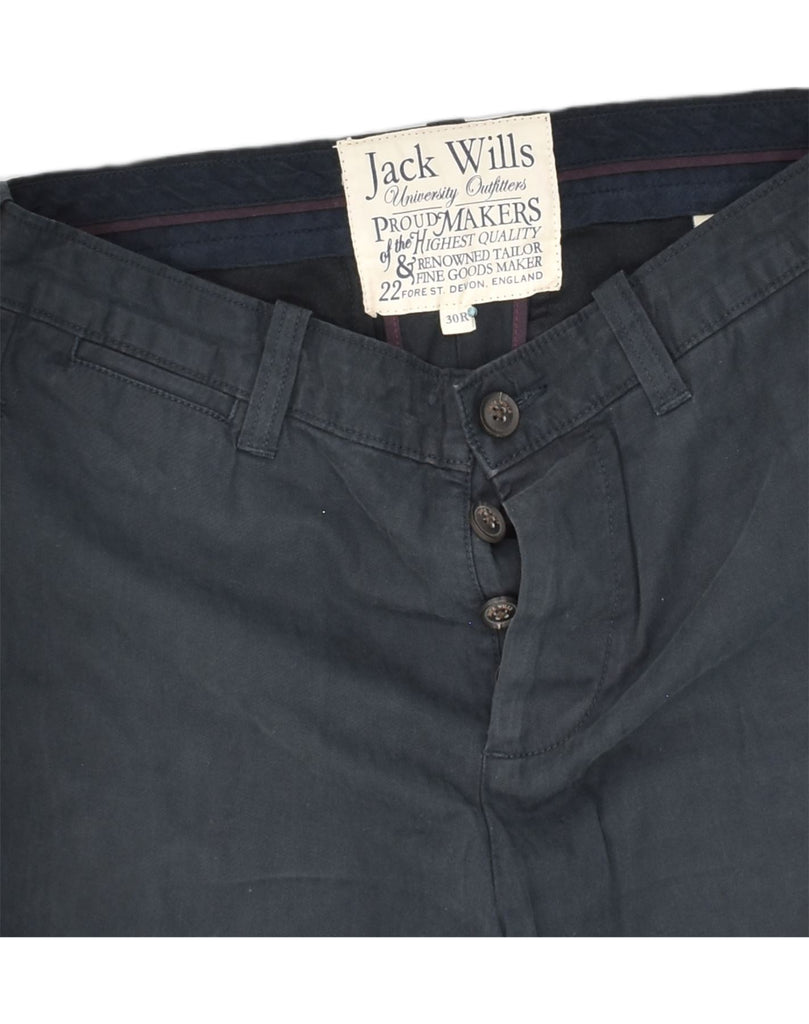 JACK WILLS Mens Slim Casual Trousers W30 L33 Navy Blue Cotton | Vintage Jack Wills | Thrift | Second-Hand Jack Wills | Used Clothing | Messina Hembry 