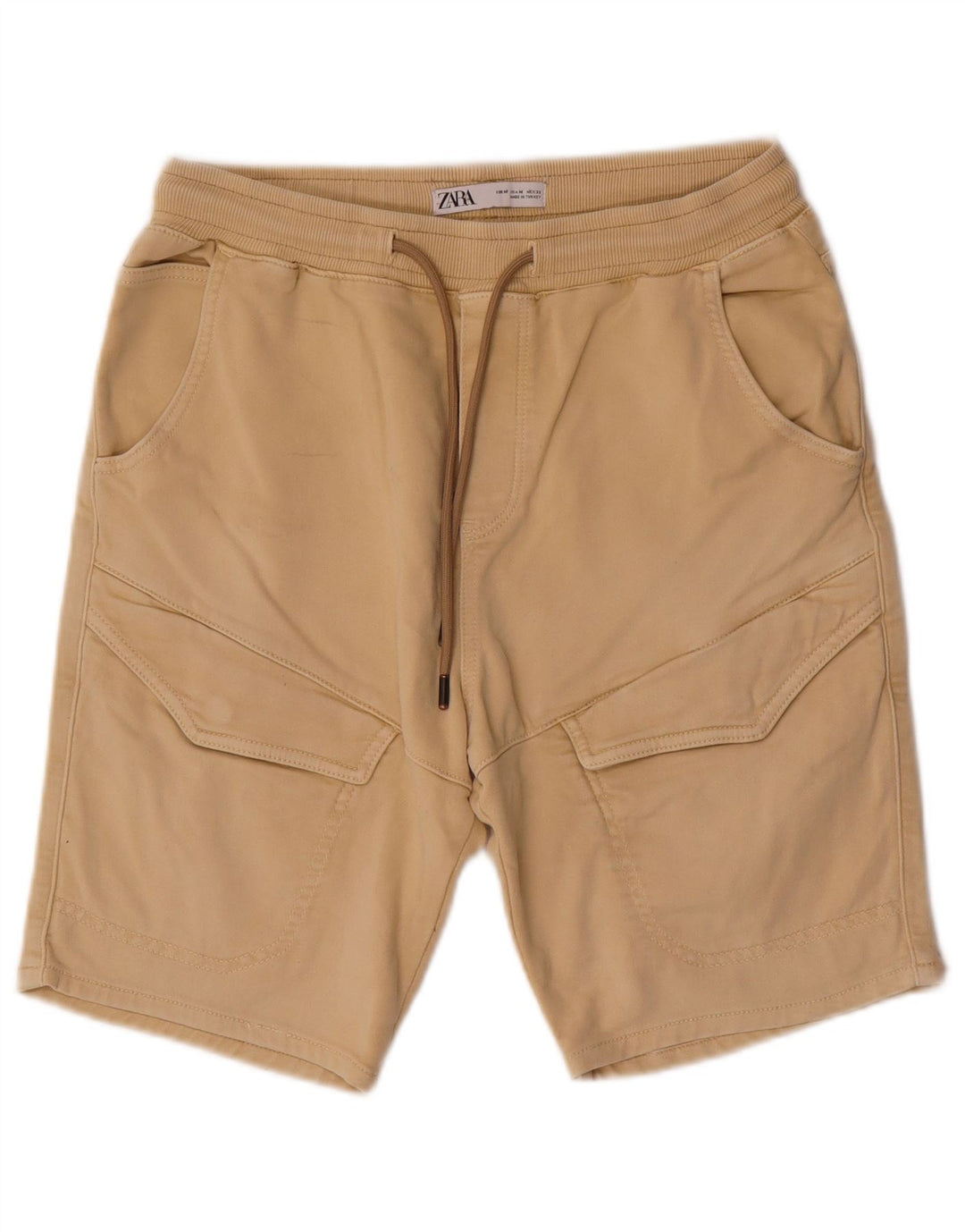 Zara Mens Cargo Shorts Medium W31  Beige