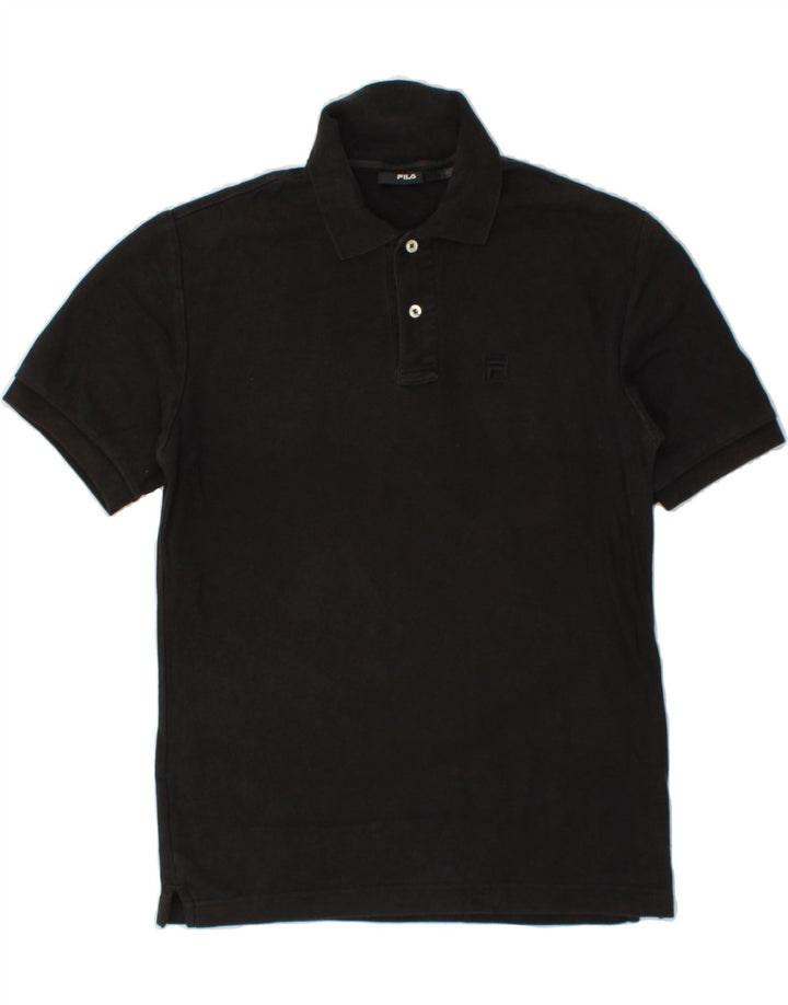 FILA Mens Polo Shirt Medium Black Cotton Vintage Fila and Second-Hand Fila from Messina Hembry 