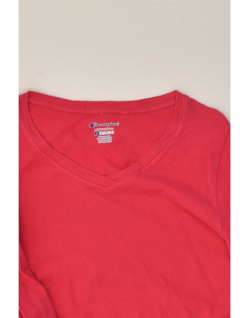 CHAMPION Womens Top Long Sleeve UK 14 Medium Red Cotton | Vintage Champion | Thrift | Second-Hand Champion | Used Clothing | Messina Hembry 