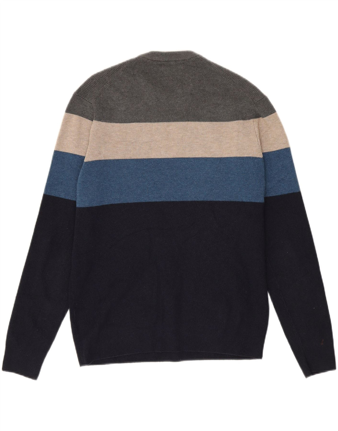 Marks & Spencer Mens Crew Neck Jumper Sweater Large Multicoloured Striped