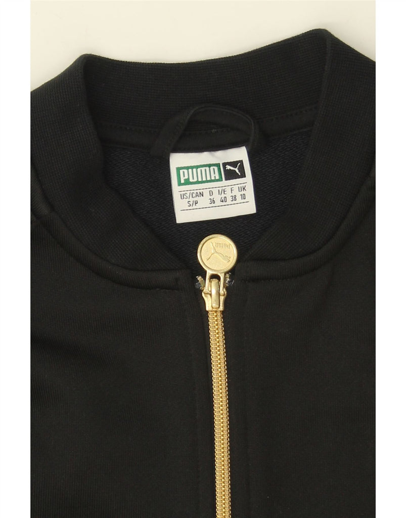 PUMA Womens Tracksuit Top Jacket UK 10 Small  Black Cotton Vintage Puma and Second-Hand Puma from Messina Hembry 