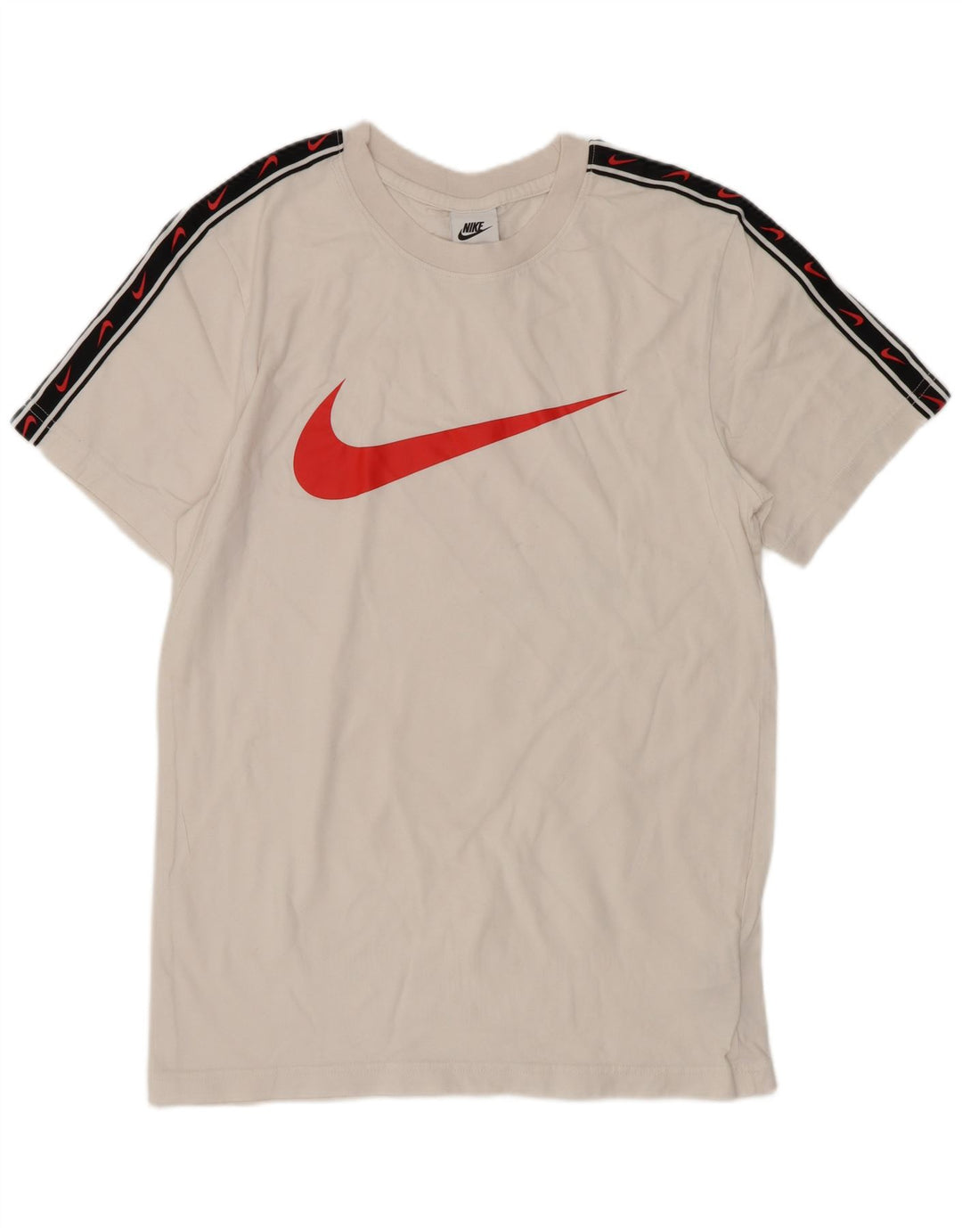 Nike Mens Graphic T-Shirt Top Small White Colourblock Cotton