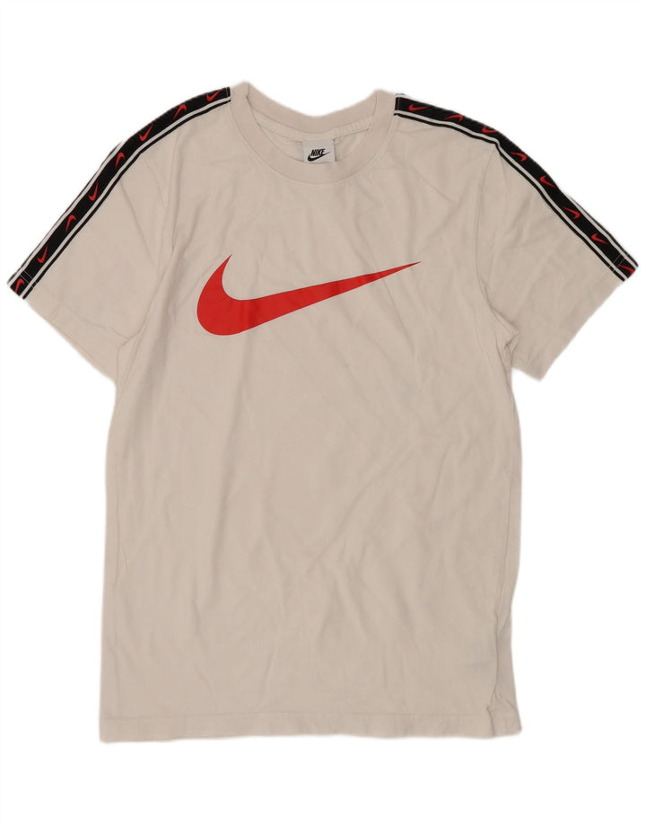 Nike Mens Graphic T-Shirt Top Small White Colourblock Cotton