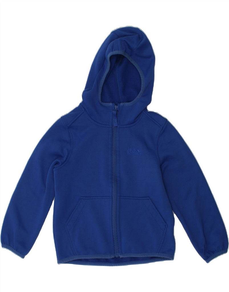 JACK WOLFSKIN Boys Zip Hoodie Sweater 5-6 Years Blue Polyester | Vintage Jack Wolfskin | Thrift | Second-Hand Jack Wolfskin | Used Clothing | Messina Hembry 