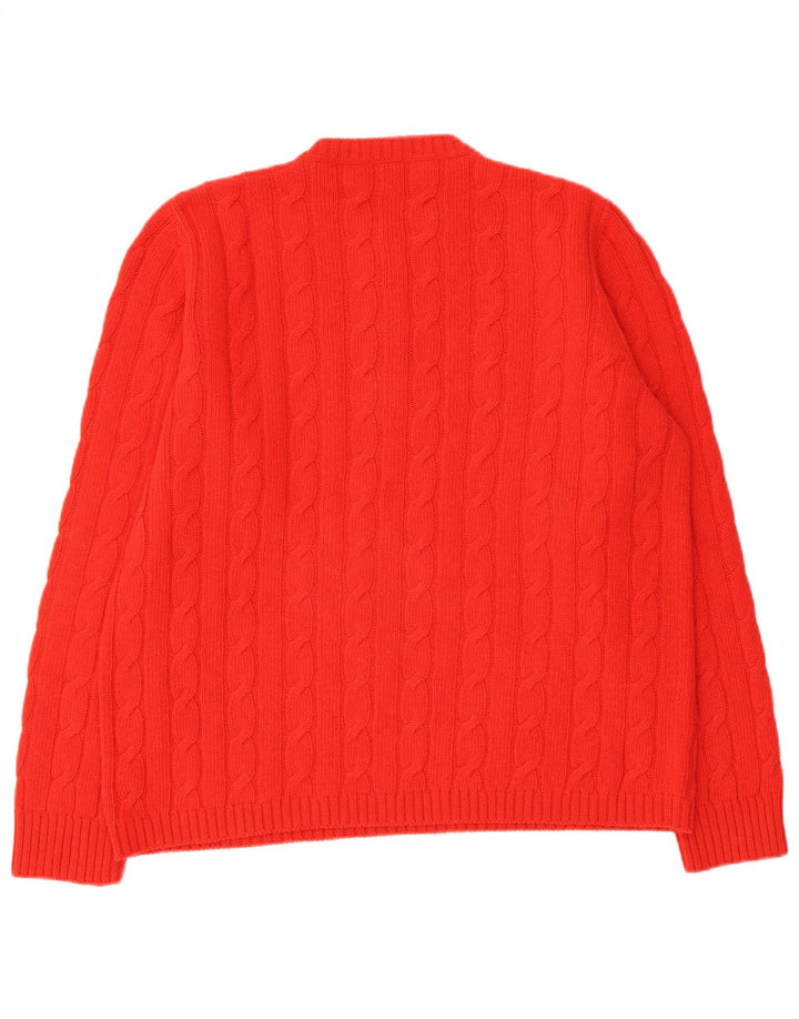 Vintage Womens Crew Neck Jumper Sweater UK 16 Large Red