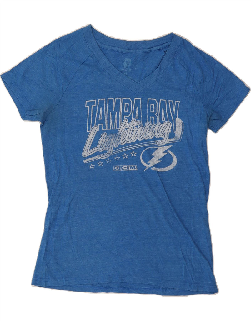 NHL Womens Tampa Bay Buccaneers Graphic T-Shirt Top UK 18 XL Blue Vintage NHL and Second-Hand NHL from Messina Hembry 