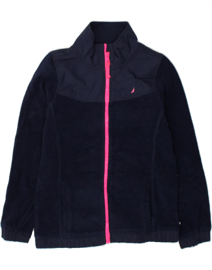 NAUTICA Girls Fleece Jacket 12-13 Years Large Navy Blue Polyester | Vintage Nautica | Thrift | Second-Hand Nautica | Used Clothing | Messina Hembry 