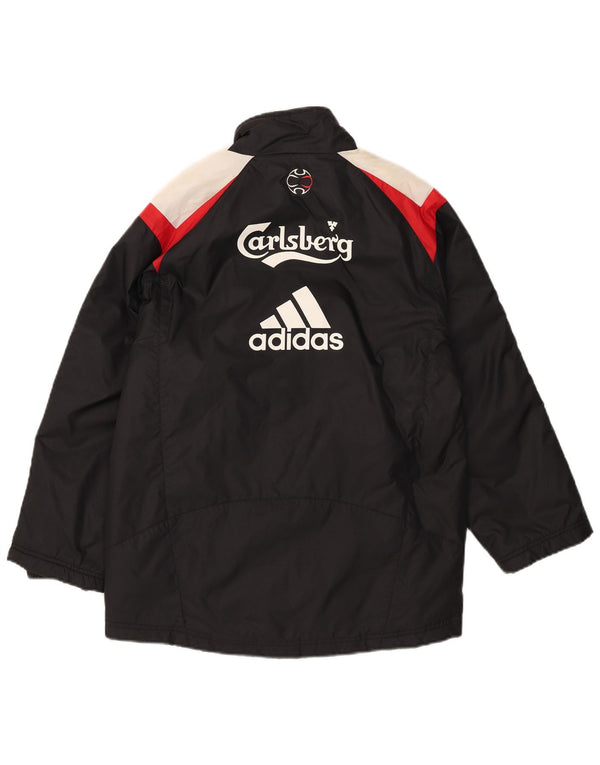 Adidas Boys Graphic Padded Jacket 11-12 Years Black Colourblock Nylon