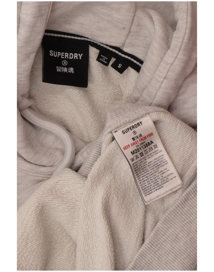 Superdry Mens Graphic Hoodie Jumper Small Grey Cotton
