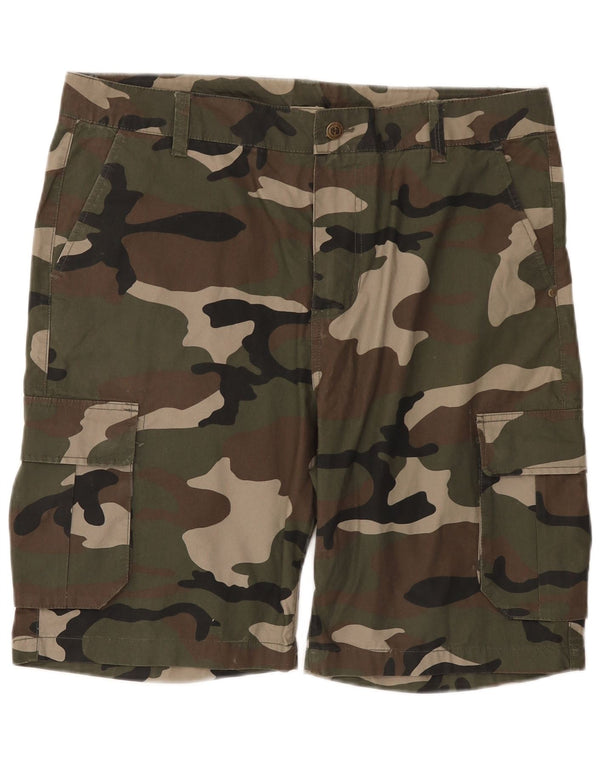 Sneaker Freak Mens Cargo Shorts 2XL W42 Khaki Camouflage Cotton