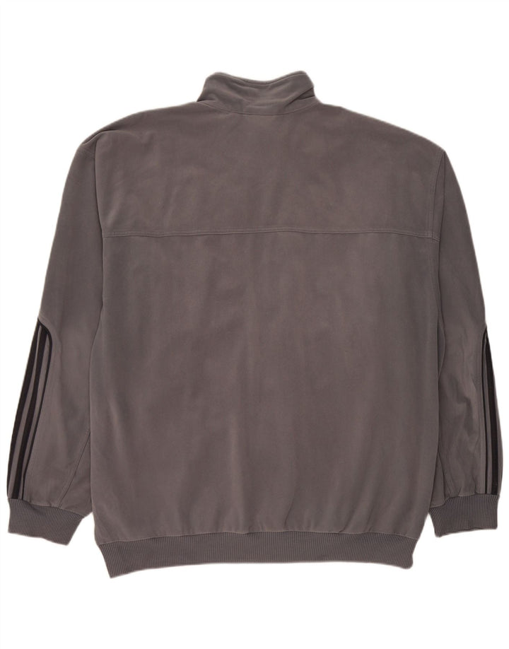 Adidas Mens Tracksuit Top Jacket UK 48/50 XL Grey Polyester