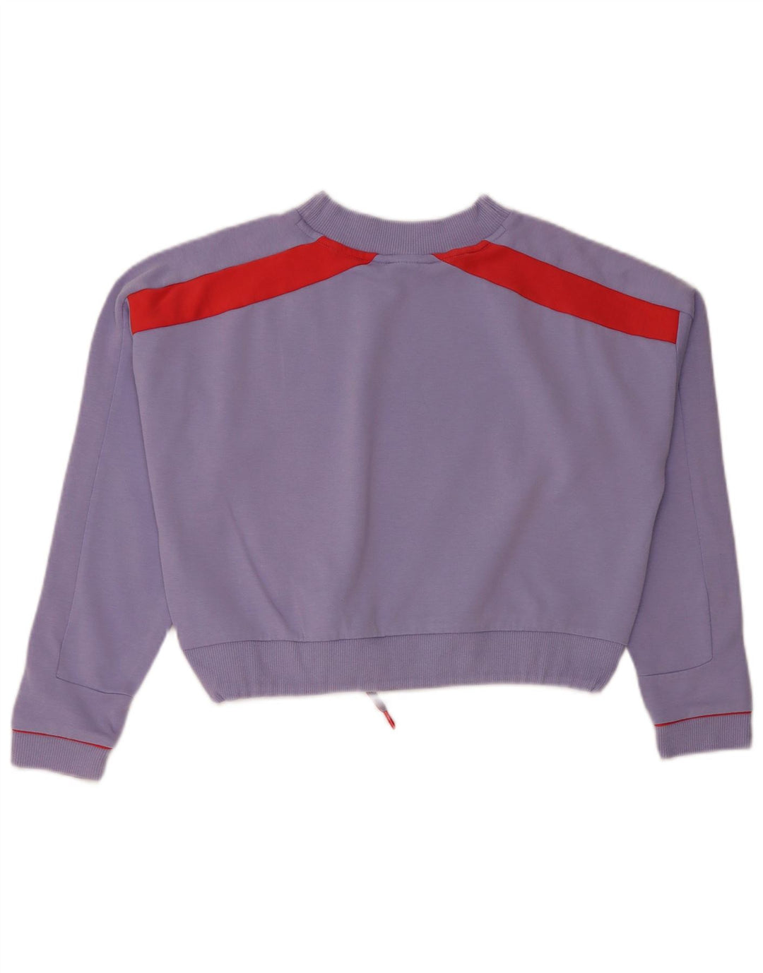 Puma Womens Oversized Graphic Sweatshirt Jumper UK 6 XS Purple Colourblock
