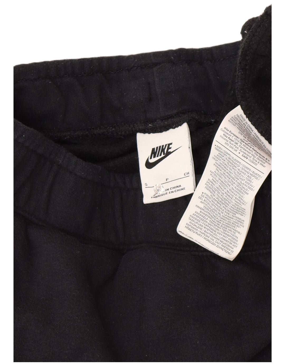 Nike Mens Graphic Tracksuit Trousers Joggers Small  Black Cotton