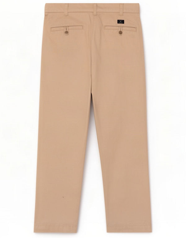 Marks & Spencer Mens Blue Harbour Straight Chino Trousers W34 L31 Beige