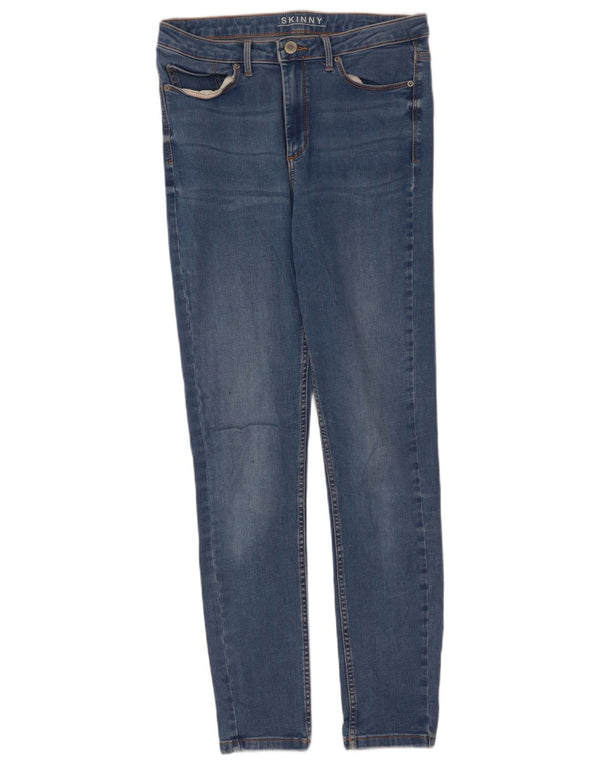 Marks & Spencer Womens Skinny Jeans UK 10 Small W27 L29 Blue Cotton
