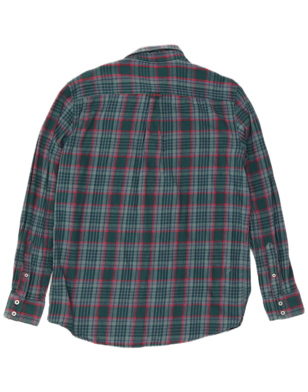 Crew Clothing Mens Casual Fit Flannel Shirt XL Green Check Cotton