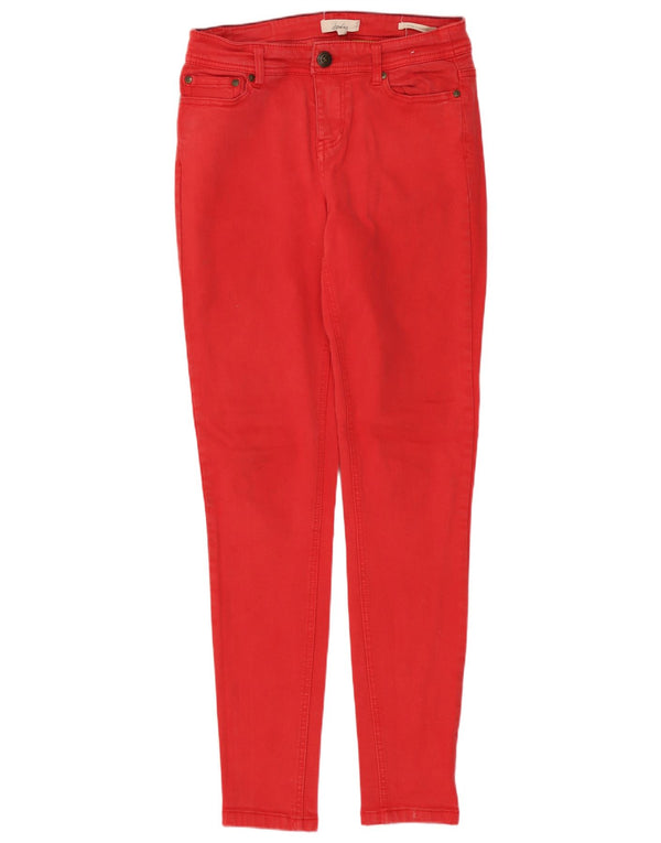 JOULES Womens Super Skinny Jeans UK 10 Small W28 L30  Red Cotton