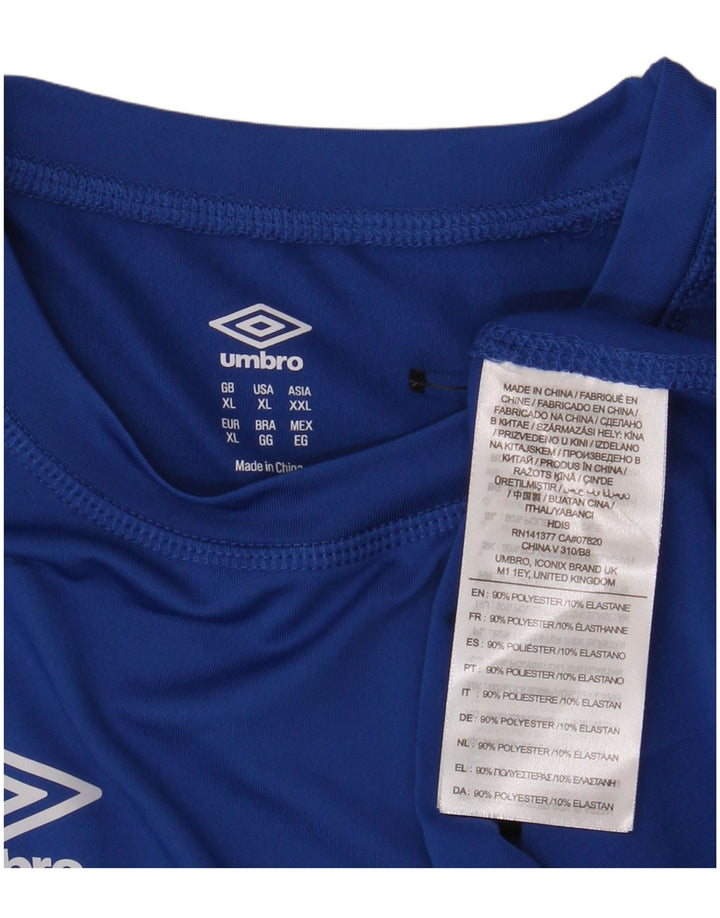 UMBRO Mens Top Long Sleeve XL Blue Polyester