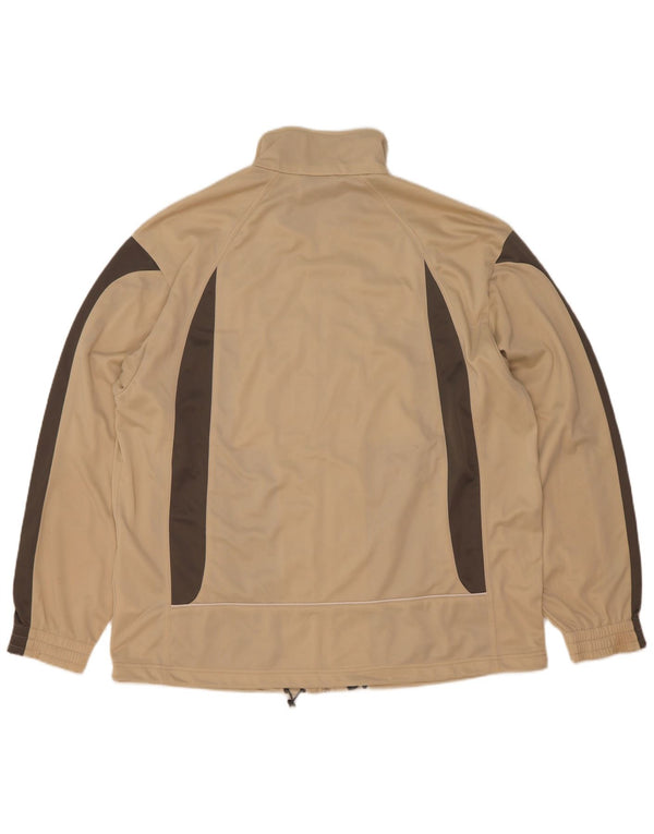 Lotto Mens Tracksuit Top Jacket 2XL Beige Colourblock Polyester