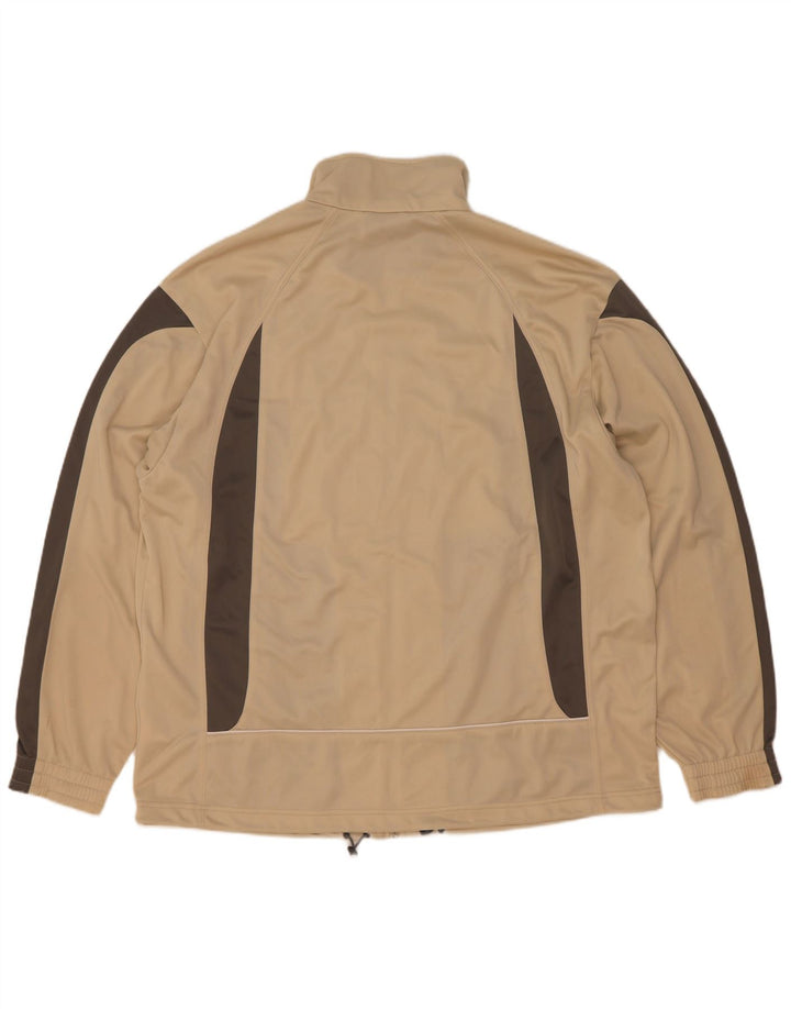 Lotto Mens Tracksuit Top Jacket 2XL Beige Colourblock Polyester