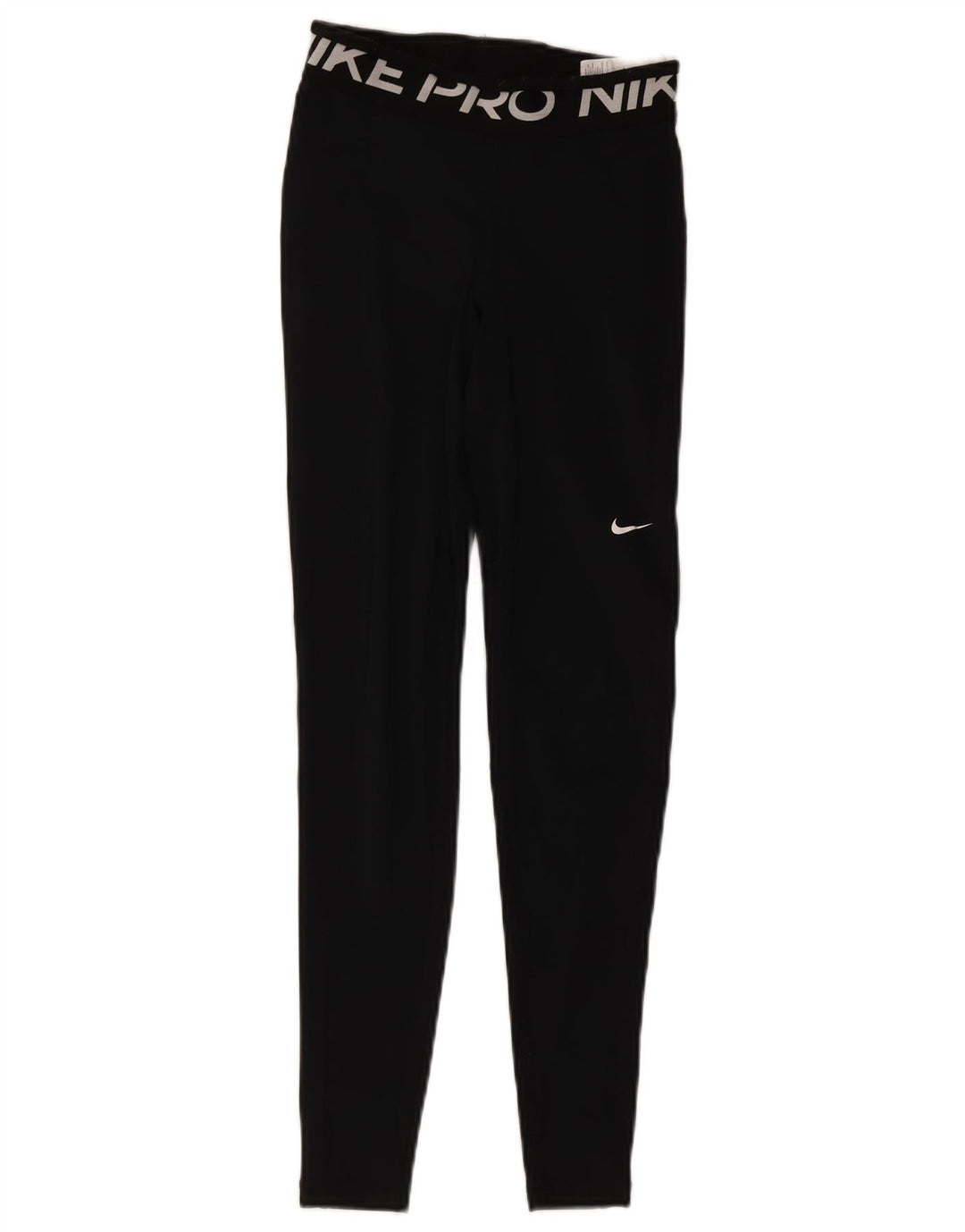 Nike Womens Dri Fit Graphic Leggings UK 4 XS Black Polyester