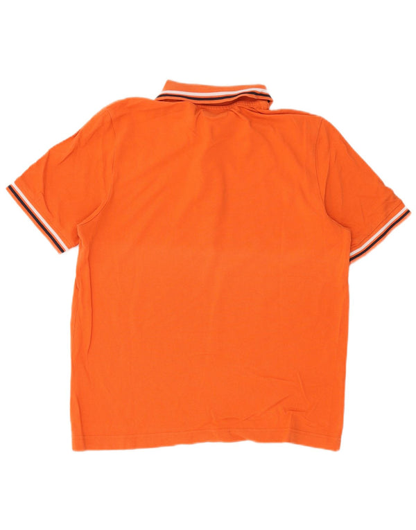 KAPPA Mens Polo Shirt Medium Orange Cotton