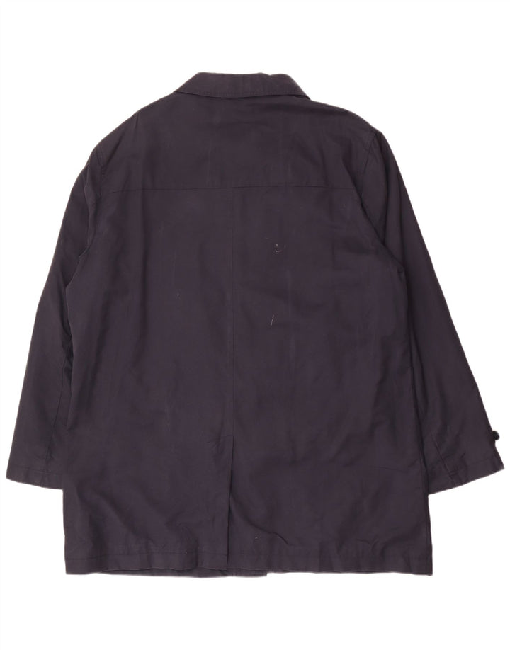 Marks & Spencer Mens Tailored Fit Overcoat UK 44 2XL Navy Blue