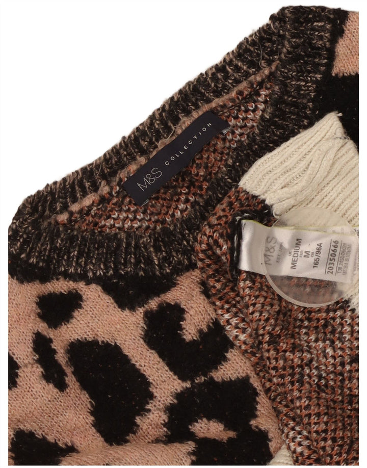 Marks & Spencer Womens Boat Neck Jumper Sweater UK 14 Medium Multicoloured