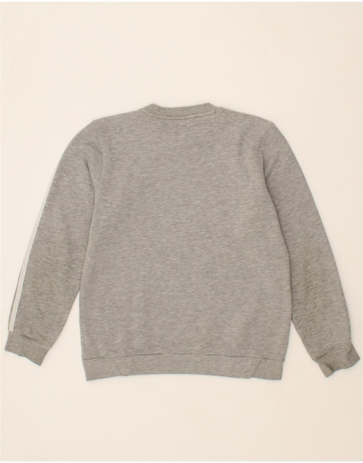 ADIDAS Boys Graphic Sweatshirt Jumper 11-12 Years Grey Cotton Vintage Adidas and Second-Hand Adidas from Messina Hembry 