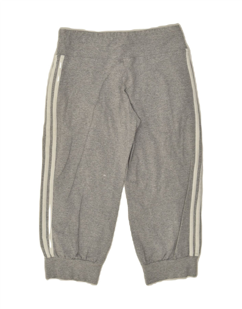 ADIDAS Womens Capri Tracksuit Trousers Joggers UK 8 Small  Grey Cotton | Vintage Adidas | Thrift | Second-Hand Adidas | Used Clothing | Messina Hembry 