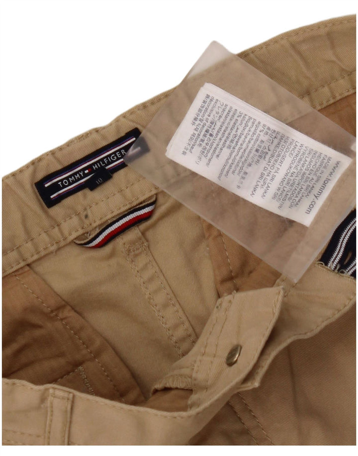 TOMMY HILFIGER Boys Slim Chino Trousers 9-10 Years W26 L25 Beige Cotton