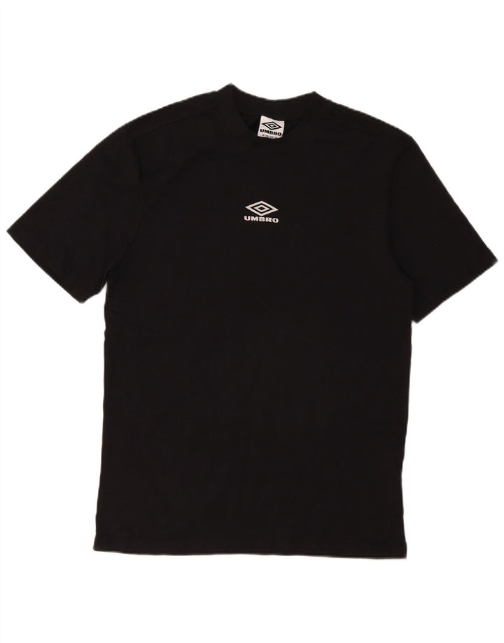 Umbro Mens Graphic T-Shirt Top Small Black Cotton