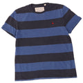 Jack Wills Mens T-Shirt Top Medium Navy Blue Striped Cotton