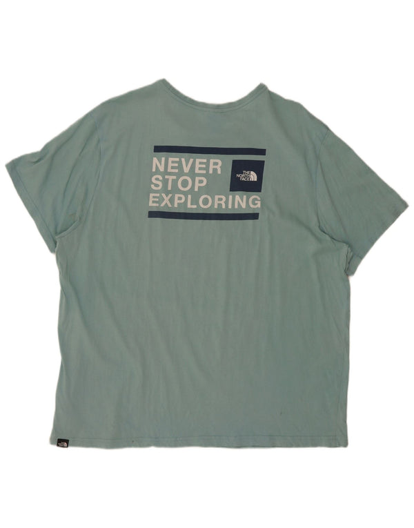 The North Face Mens Graphic T-Shirt Top 2XL Blue Cotton
