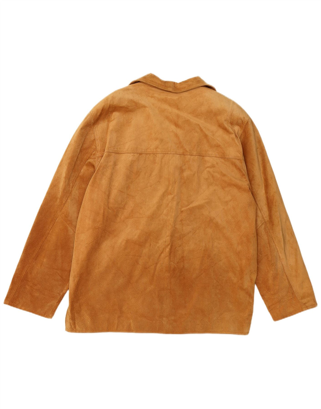 Vera Pelle Womens Oversized Suede Jacket IT 48 XL Beige Leather