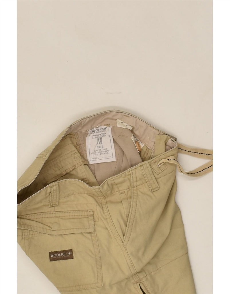 WOOLRICH Boys Cargo Shorts 13-14 Years Medium W27 L14  Beige Cotton | Vintage Woolrich | Thrift | Second-Hand Woolrich | Used Clothing | Messina Hembry 