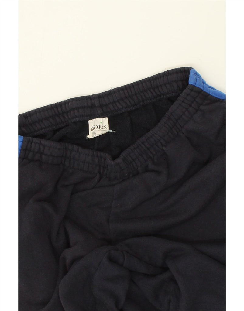 ASICS Mens Tracksuit Trousers XL Navy Blue Cotton | Vintage Asics | Thrift | Second-Hand Asics | Used Clothing | Messina Hembry 