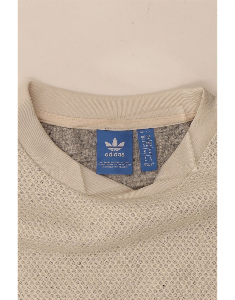 ADIDAS Mens T-Shirt Top Medium White Polyester Vintage Adidas and Second-Hand Adidas from Messina Hembry 