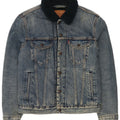 Levi's Mens Sherpa Denim Jacket UK 36 Small Blue Cotton