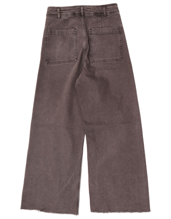 Zara Womens The Marine High Waist Wide Leg Jeans EU 40 Medium W30 L29 Grey